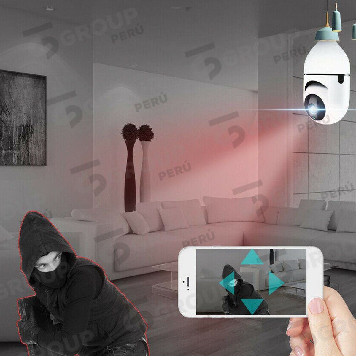 SM - Foco Cámara Espía 360°