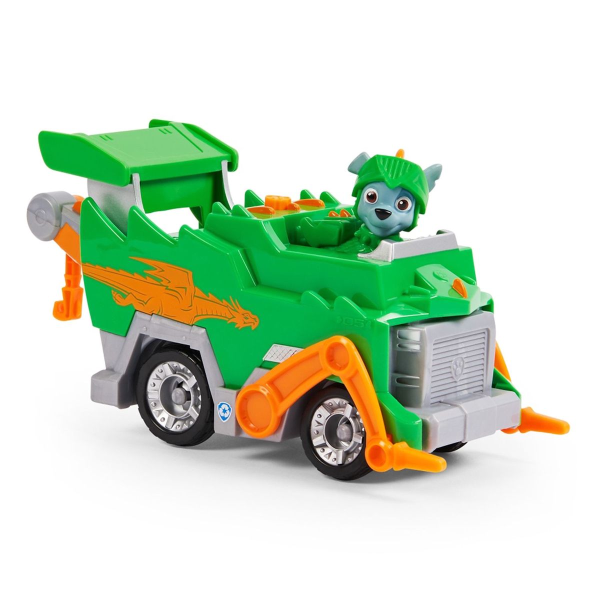 PAW PATROL - Carro de Juguete Vehículo Temático Castillo y Dragnes Rocky