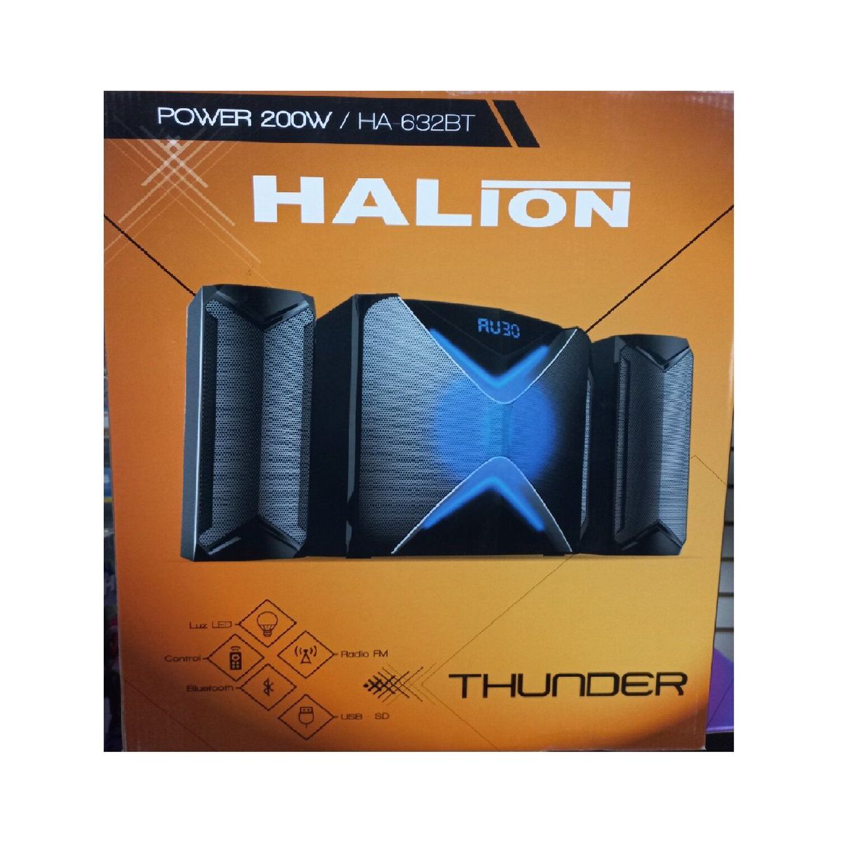 HALION - Parlante Thunder 200W Luz LED