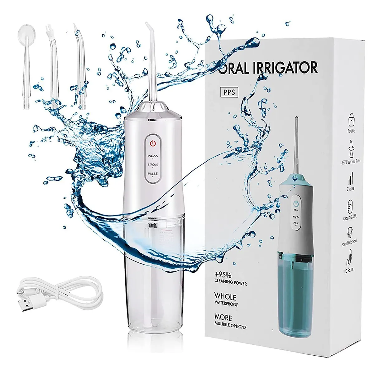 ITELSISTEM - Irrigador dental Recargable Limpieza Bucal