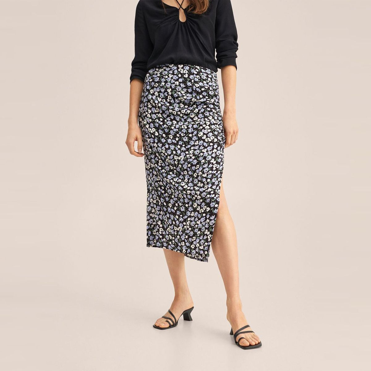 MANGO - Falda Larga Mujer Mango