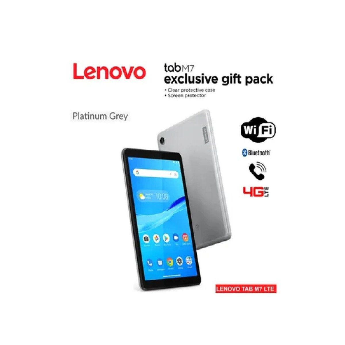 LENOVO - Tablet Lenovo Tab M7 TB-7305X 4G lte + case