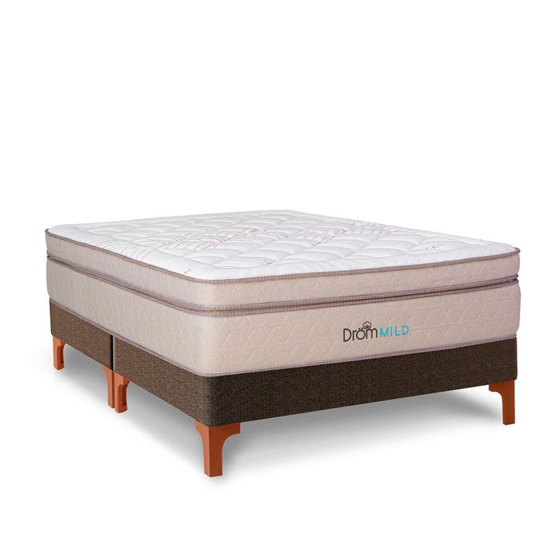 DROM - Cama Europea Mild King + 2 Almohadas Viscoelásticas + Protector.