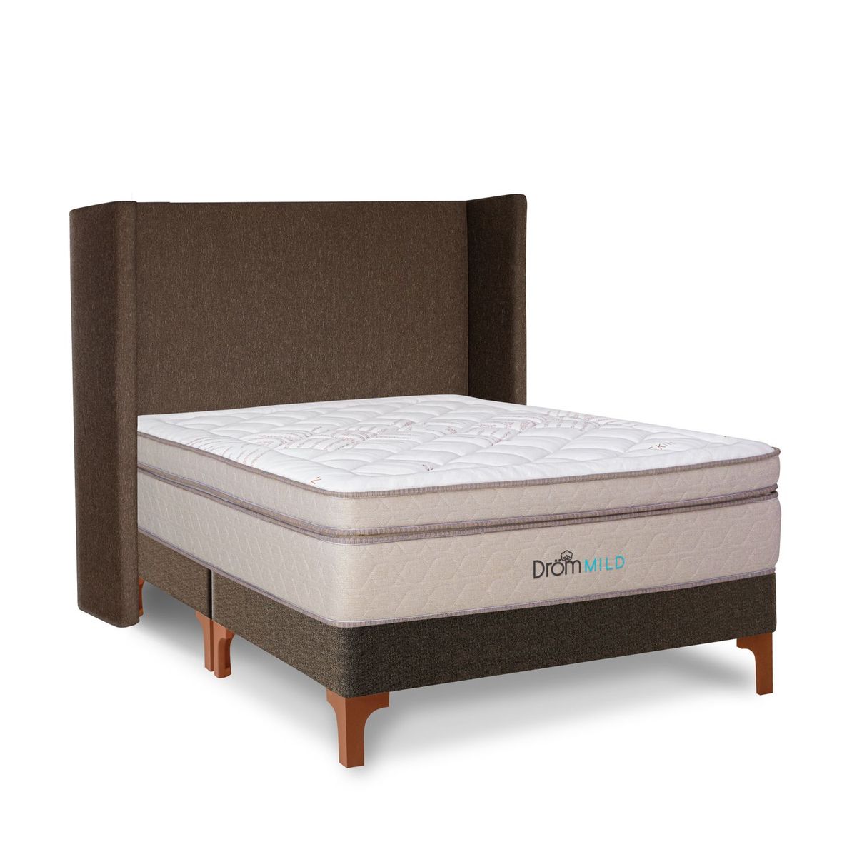 DROM - Dormitorio Europeo Mild King + 2 Almohadas Viscoelásticas + Protector