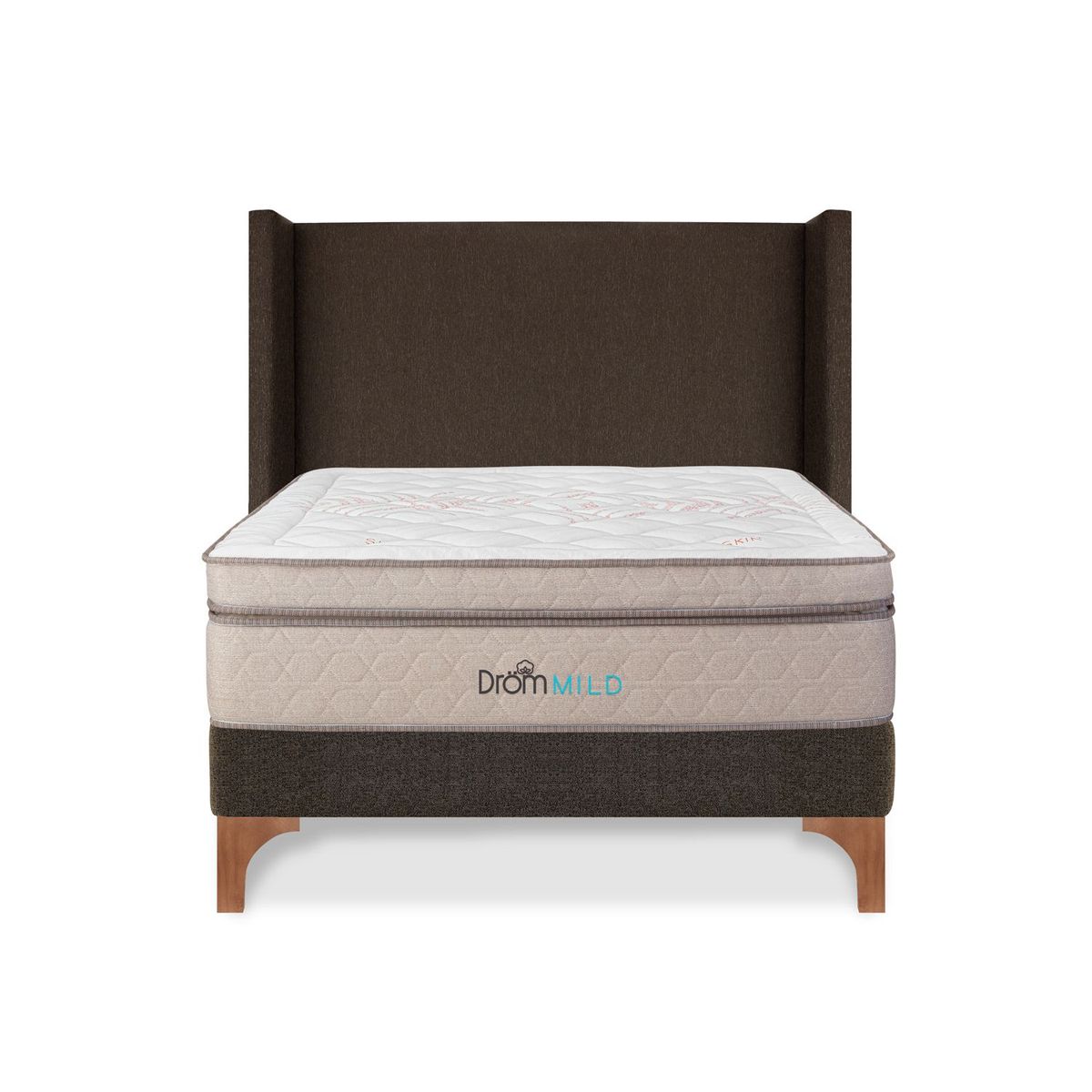 DROM - Dormitorio Europeo Mild King + 2 Almohadas Viscoelásticas + Protector