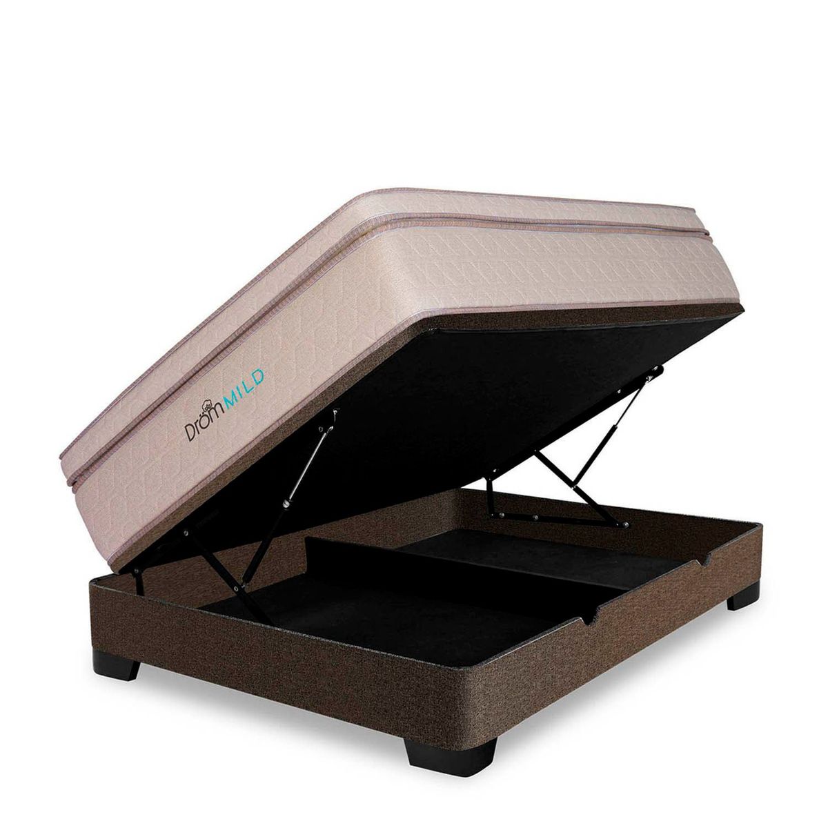 DROM - Cama Boxet Mild 2 Plz + 2 Almohadas Viscoelásticas + Protector.