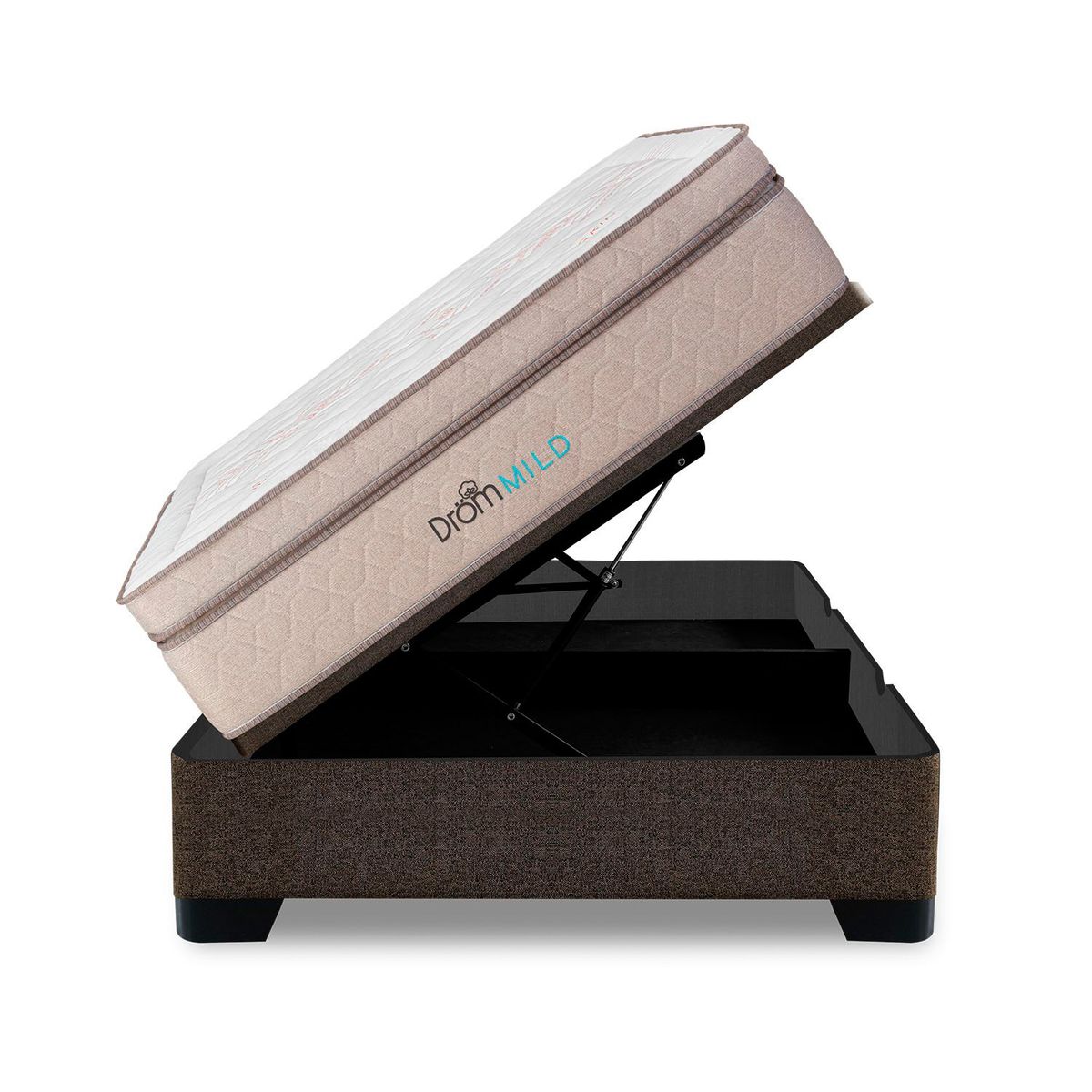 DROM - Cama Boxet Mild 2 Plz + 2 Almohadas Viscoelásticas + Protector.