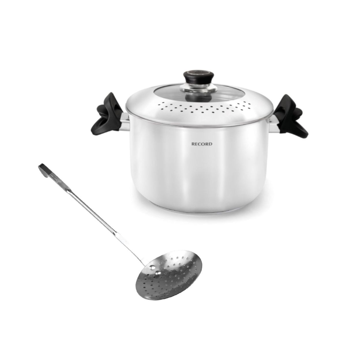RECORD -  Olla Espaguetera 3 Piezas Acero Inoxidable 6 Lt + Espumadera