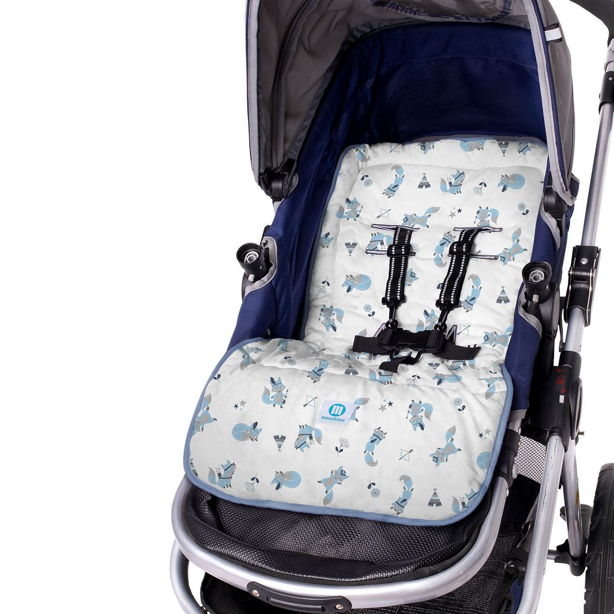 MONCHITOS - Colchón Para Coche Celeste Bebé Zorritos