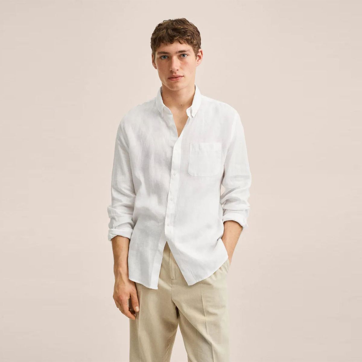 MANGO - Camisa Manga Larga Hombre Mango