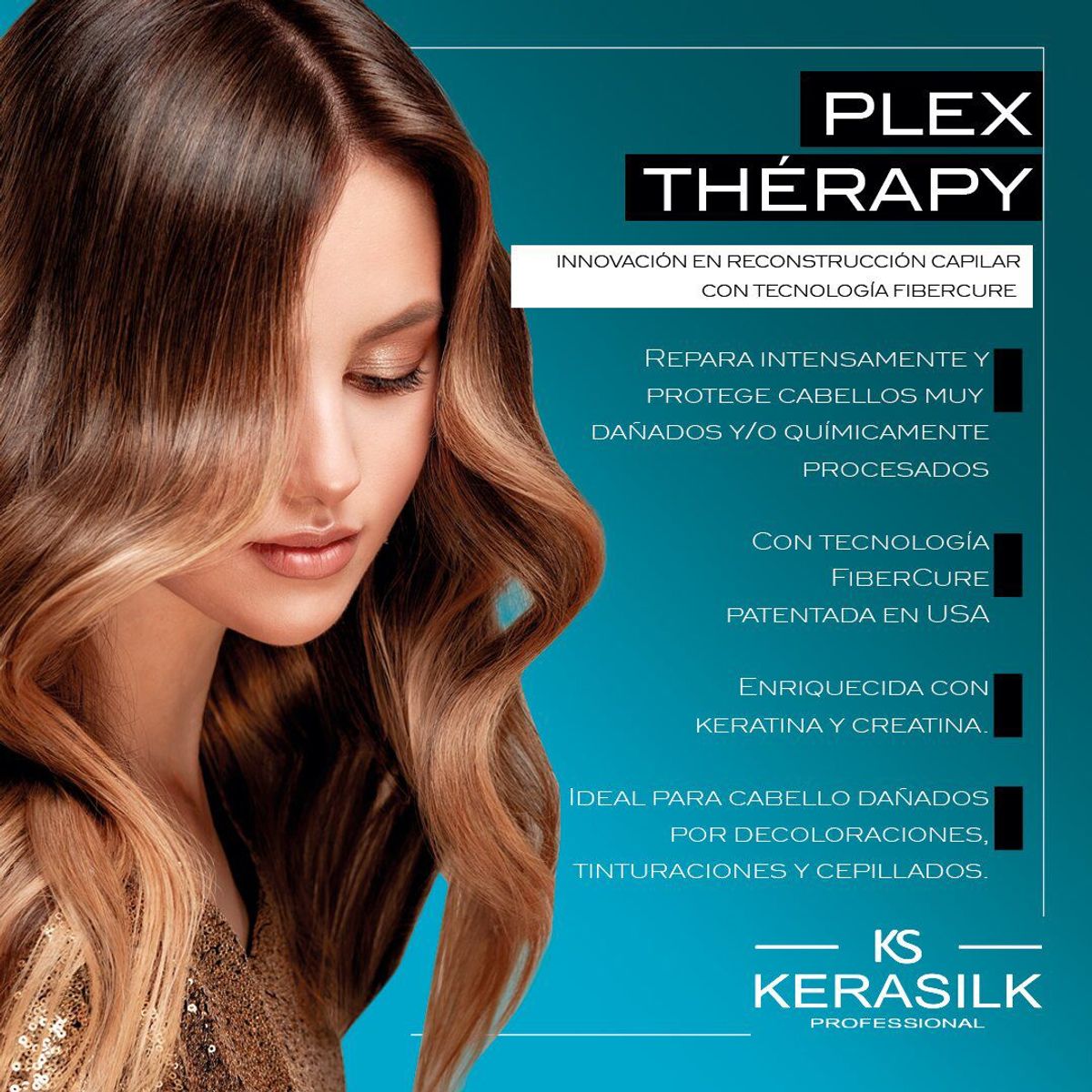 KERASILK PROFESSIONAL - Pack Súper Reconstructor X4 Cabello Dañado