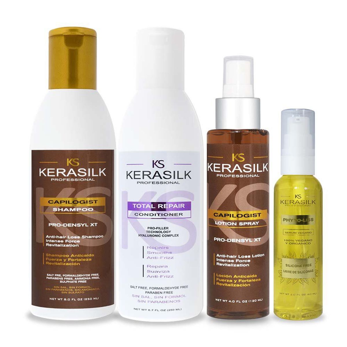 KERASILK PROFESSIONAL - Pack Prevención Caída Capilar Kerasilk X4