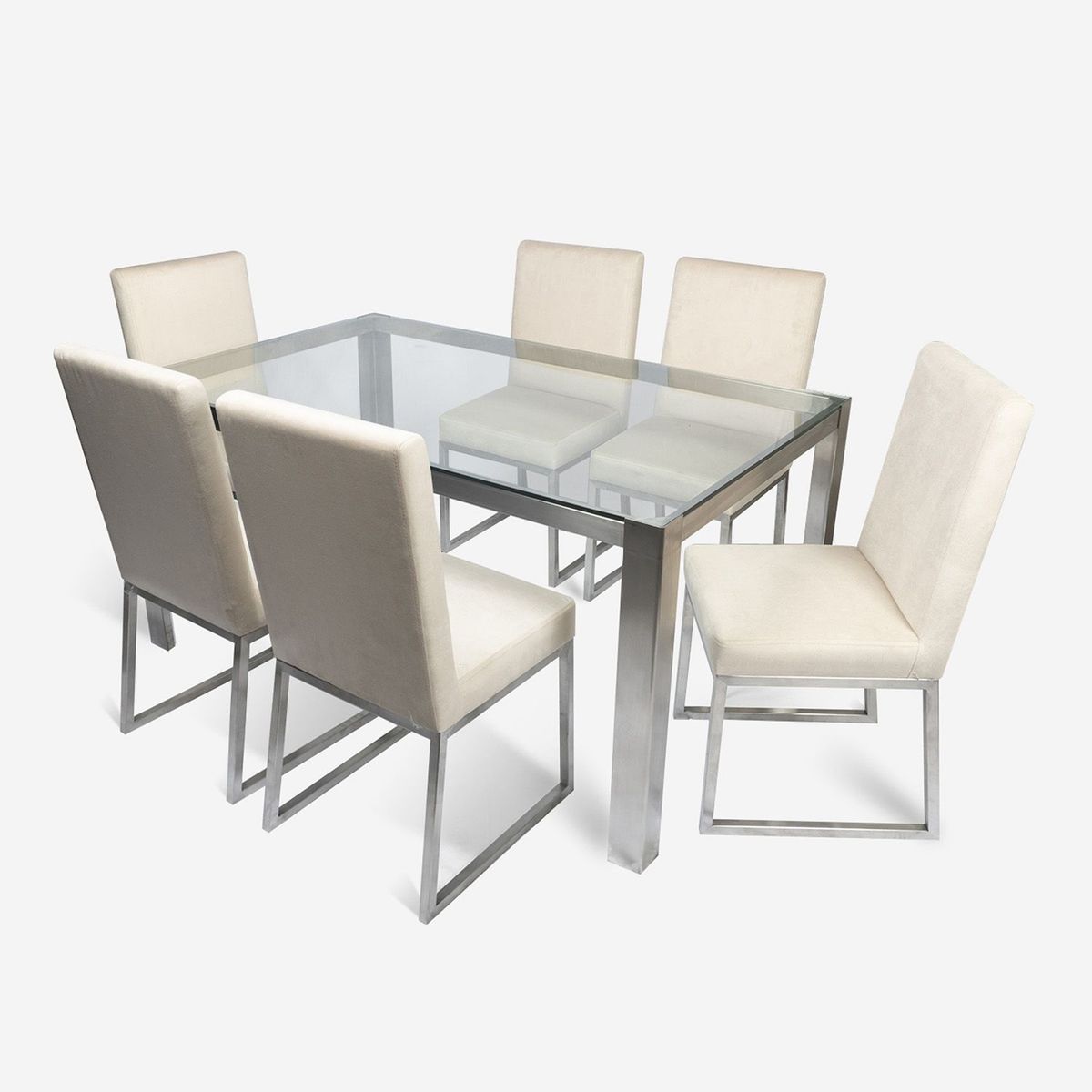 MICA - Juego de Comedor Eva con 6 Sillas