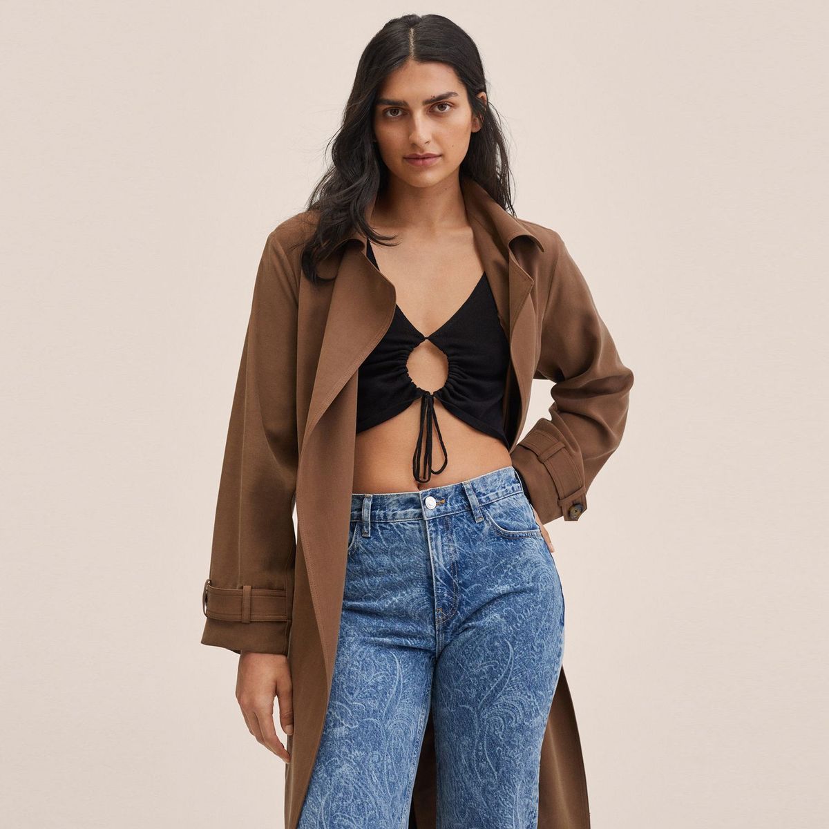 MANGO - Gabardina Mujer Mango