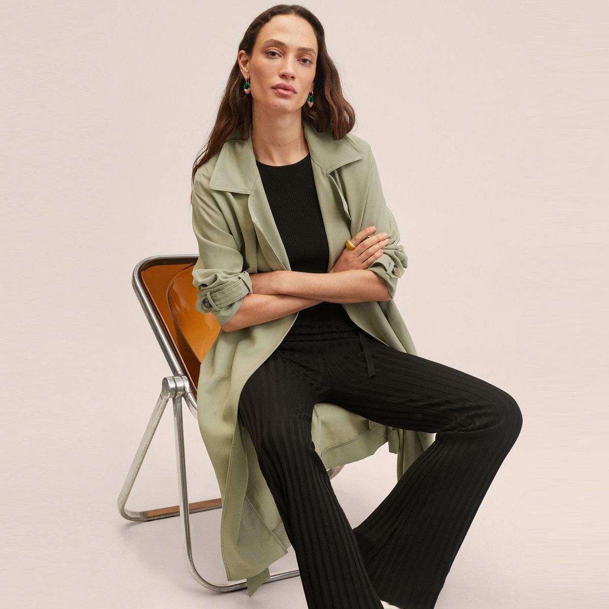 MANGO - Gabardina Mujer Mango