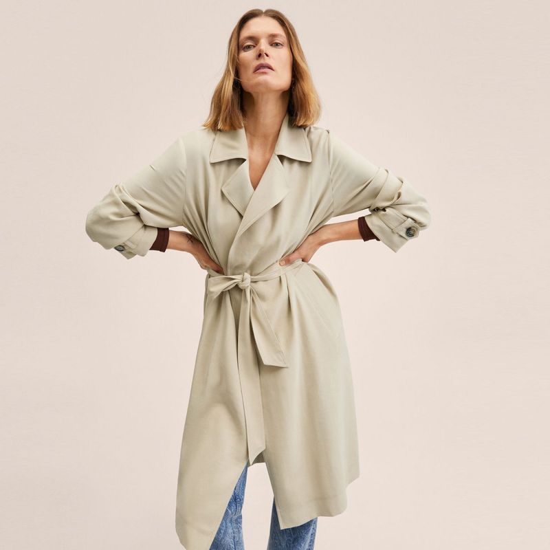 MANGO - Gabardina Mujer Mango