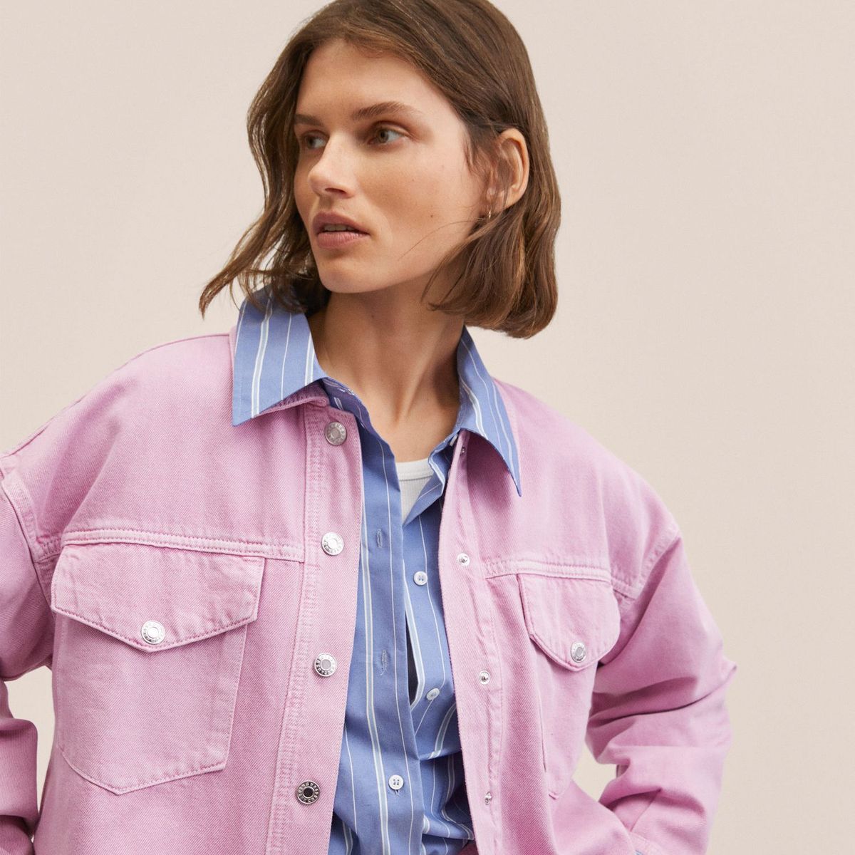 MANGO - Camisa Jean Mujer Mango