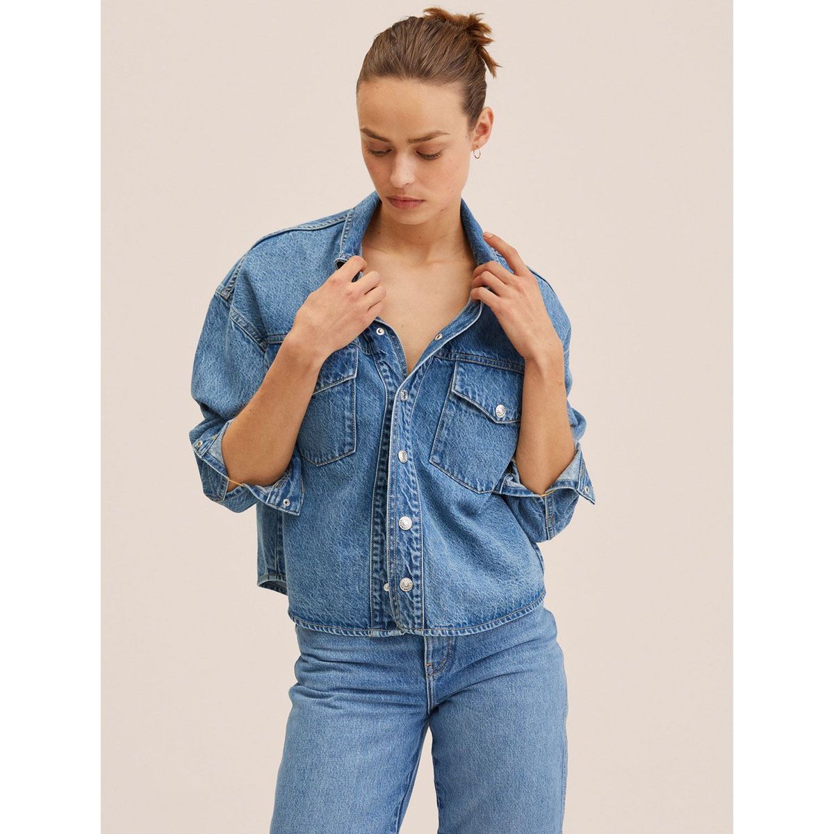 MANGO - Camisa Jean Mujer Mango