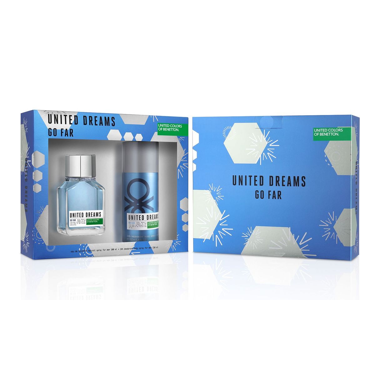 BENETTON - SET UNITED DREAMS GO FAR EDT 100 ML + DESODORANTE 150 ML