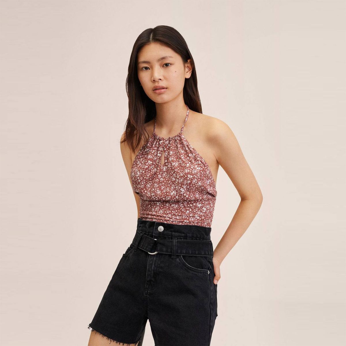 MANGO TEEN - Blusa Manga Corta Mujer Mango Teen