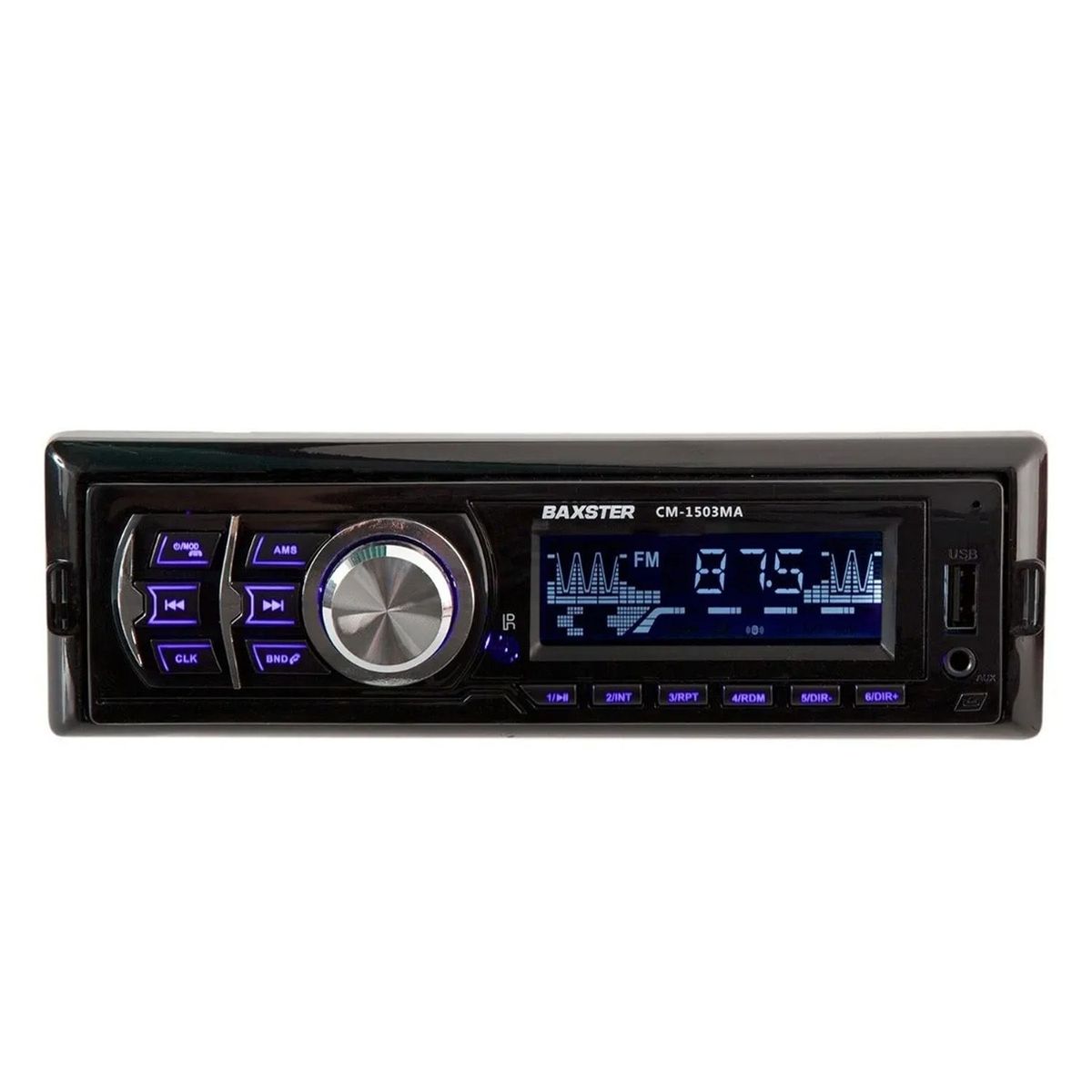 BRAX&STERN - Autoradio 1 Din Mp3 Bluetooth USB Desmontable Azul