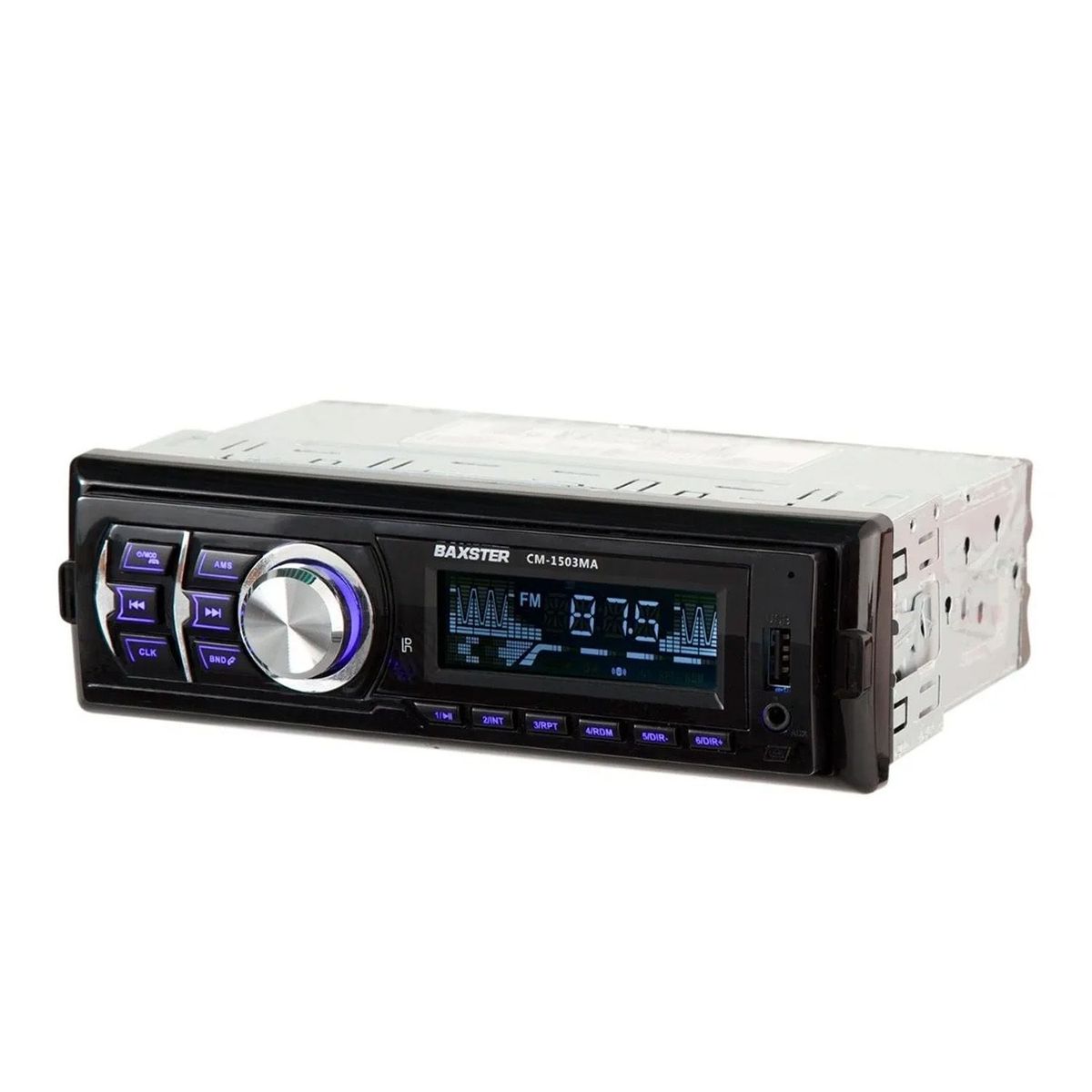 BRAX&STERN - Autoradio 1 Din Mp3 Bluetooth USB Desmontable Azul