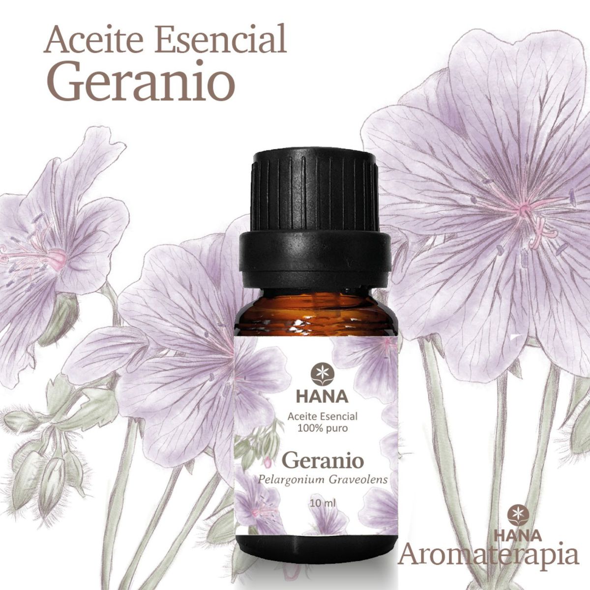 HANA SALUD - Aceite esencial Geranio 10 ml