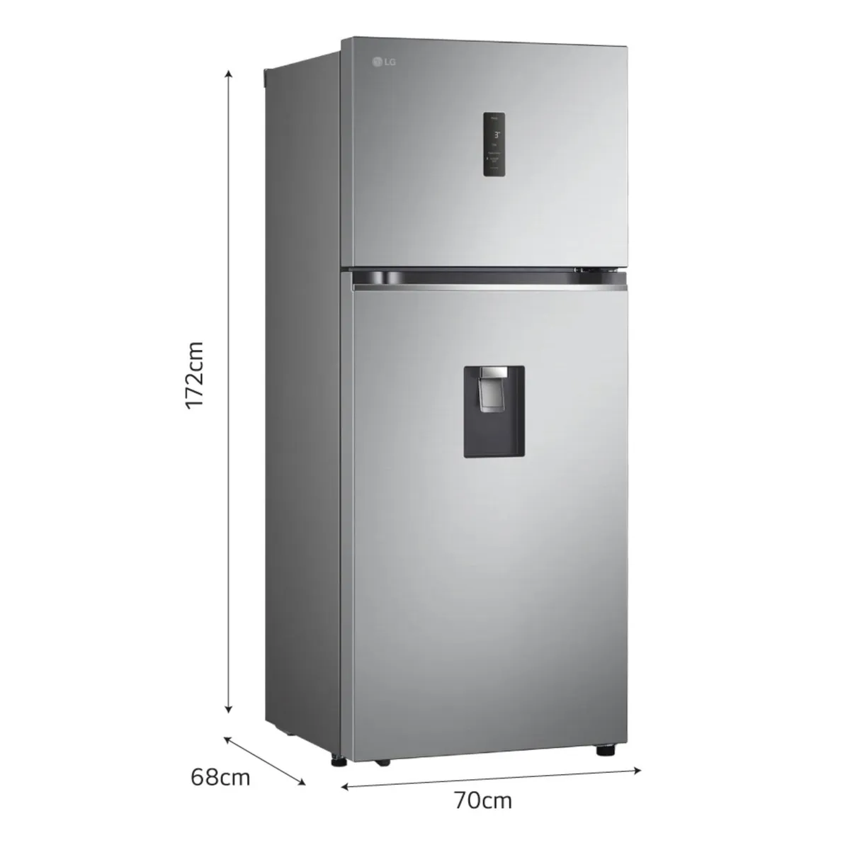 LG - Refrigeradora GT37SGP 374L Hygiene Fresh Top Mount  Plateada LG