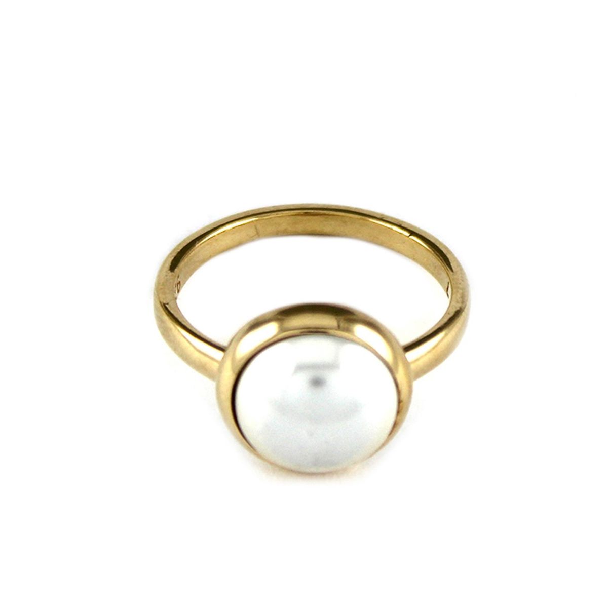 MAISHA - Anillo Media Perla Baño de Oro