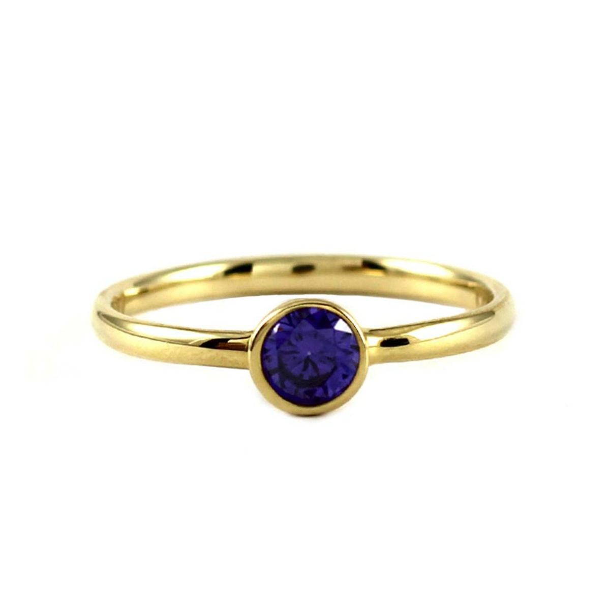 MAISHA - Anillo de Oro 18k Con piedra semipreciosa Amatista