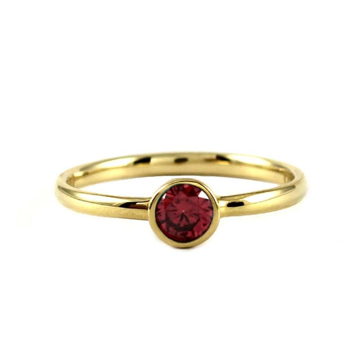 MAISHA - Anillo de Oro 18k Con piedra semipreciosa Ruby