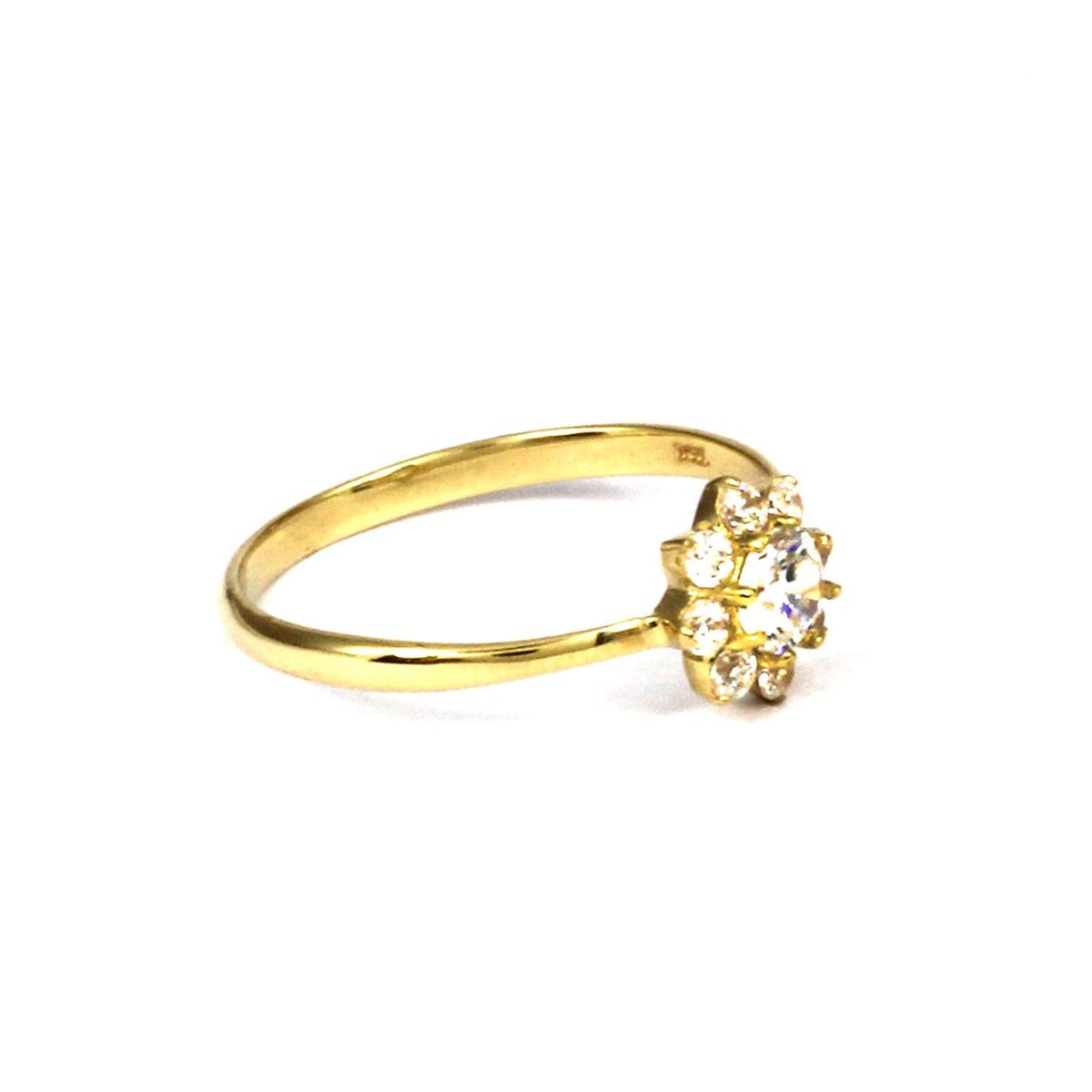 MAISHA - Anillo de Compromiso de Oro 18k con Circones