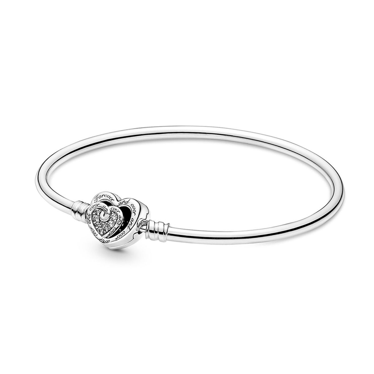 PANDORA - Brazalete Pandora Rígido Broche Corazones