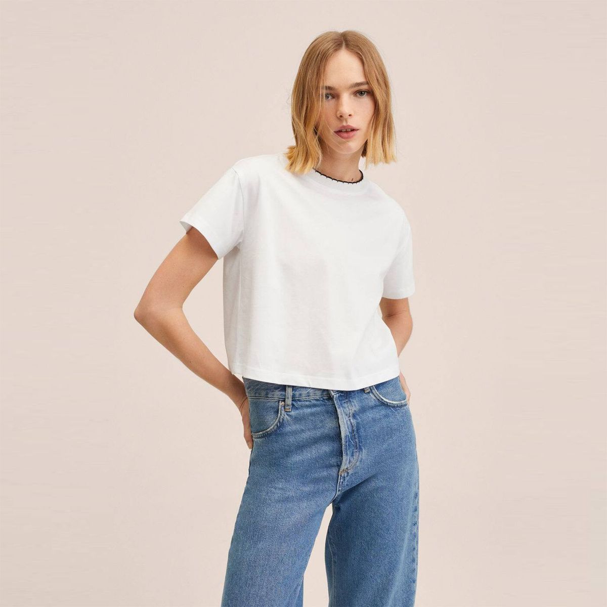 MANGO - Polo Manga Corta 100% Algodón Mujer Mango