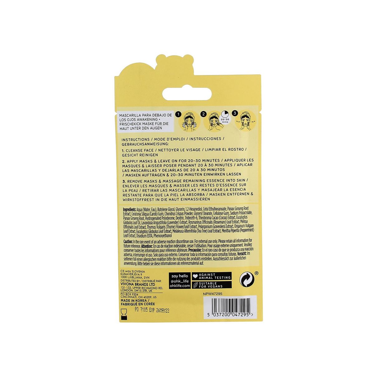 OH K! - Oh K! Ginseng Eucalyptus Under Eye Mask