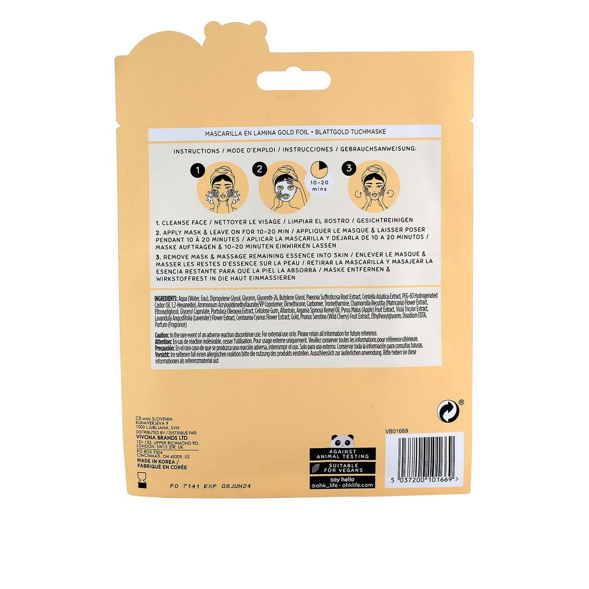 OH K! - Oh K! Gold Foil Sheet Mask