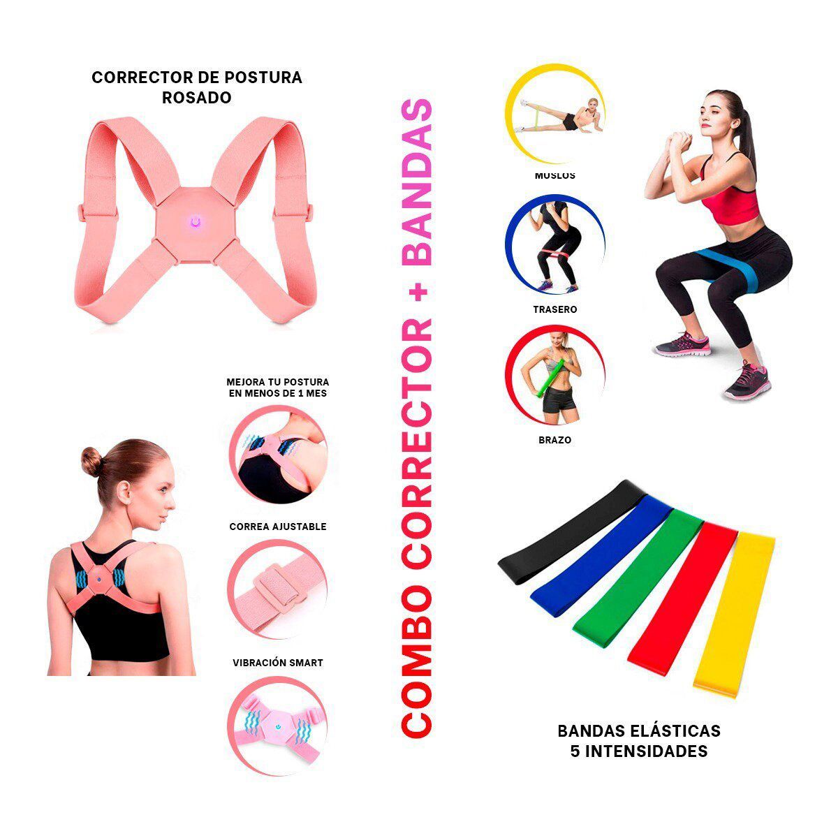 GENERICO - Liga de Resistencia + Corrector de Postura