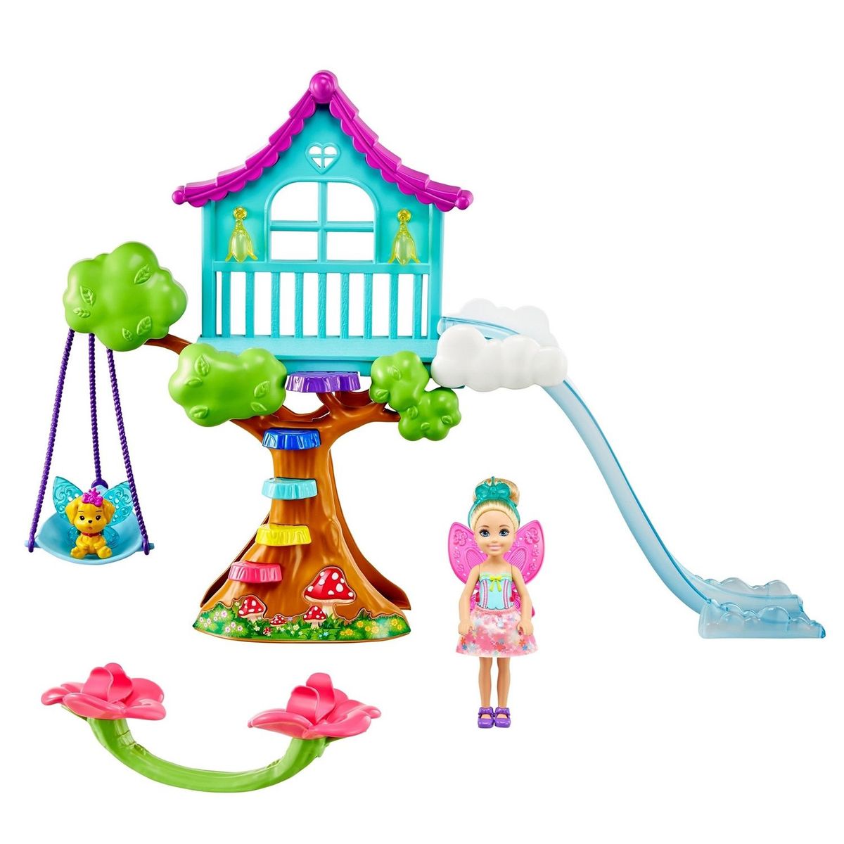 BARBIE - Set de Muñecos Barbie Chelsea Casa Árbol