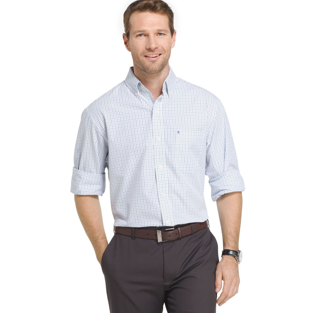 IZOD - Camisa Sport Manga Larga Hombre Izod