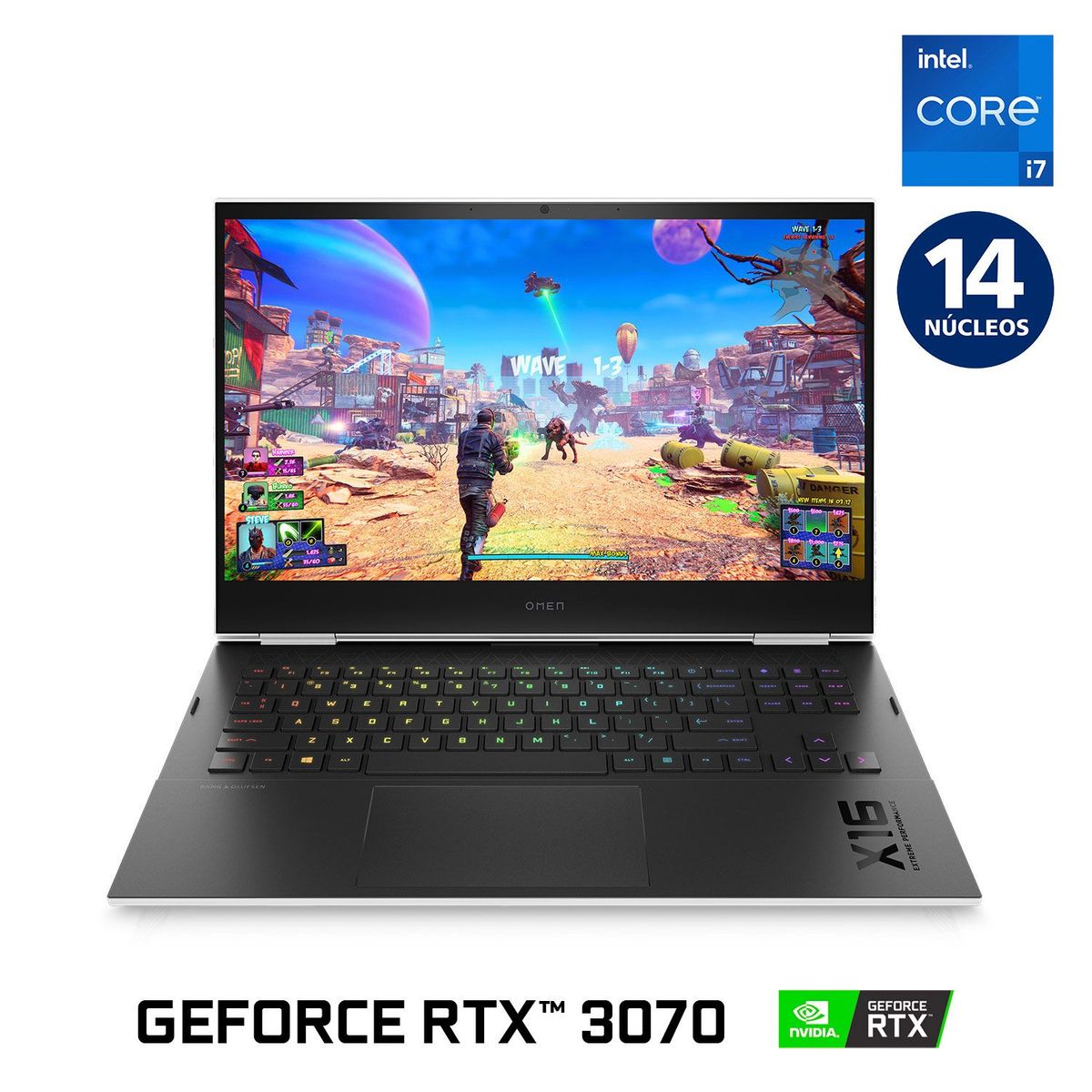 HP - Gamer HP Intel Core i7 RTX-3070 16GB 512GB SSD Omen 12° Gen 16" 16-b1000la 