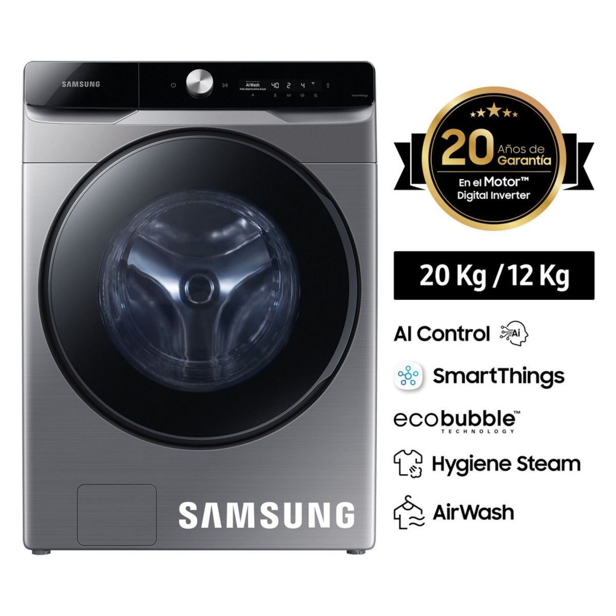 SAMSUNG - Lavaseca 20 Kg/12 Kg Ai Control