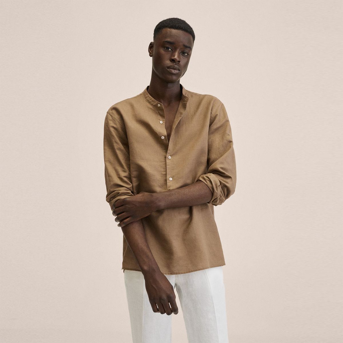 MANGO - Camisa Sport Manga Larga Hombre Mango