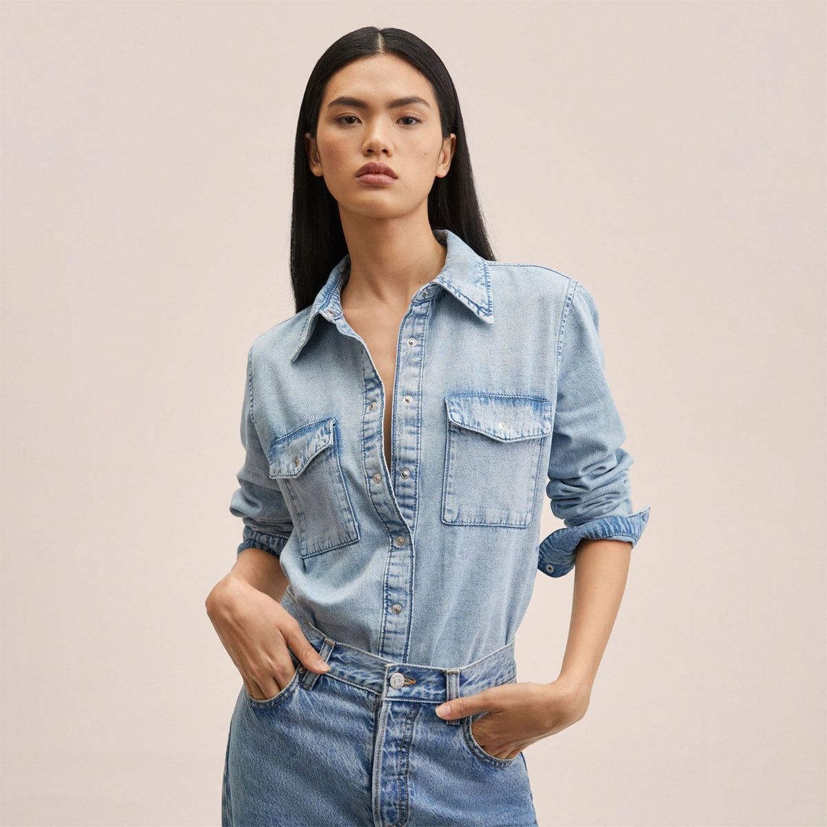 MANGO - Camisa Mujer Mango