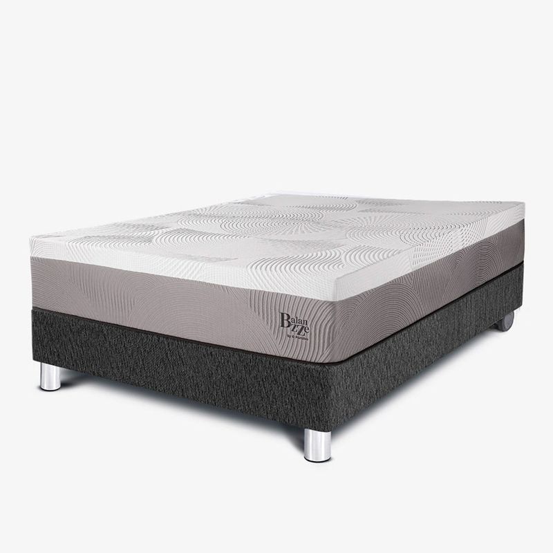 PARAISO - Cama Box Tarima Balanzze 1.5 Plz + 1 Almohada Viscoelásticas + Protector