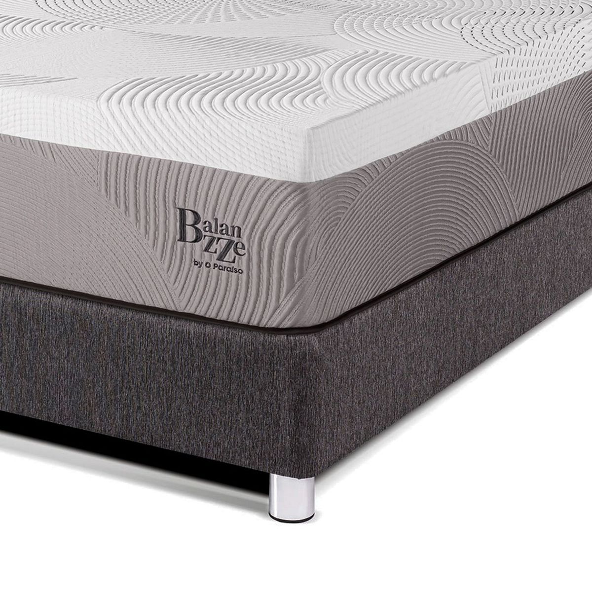 PARAISO - Cama Box Tarima Balanzze Queen + 2 Almohadas Viscoelásticas + Protector