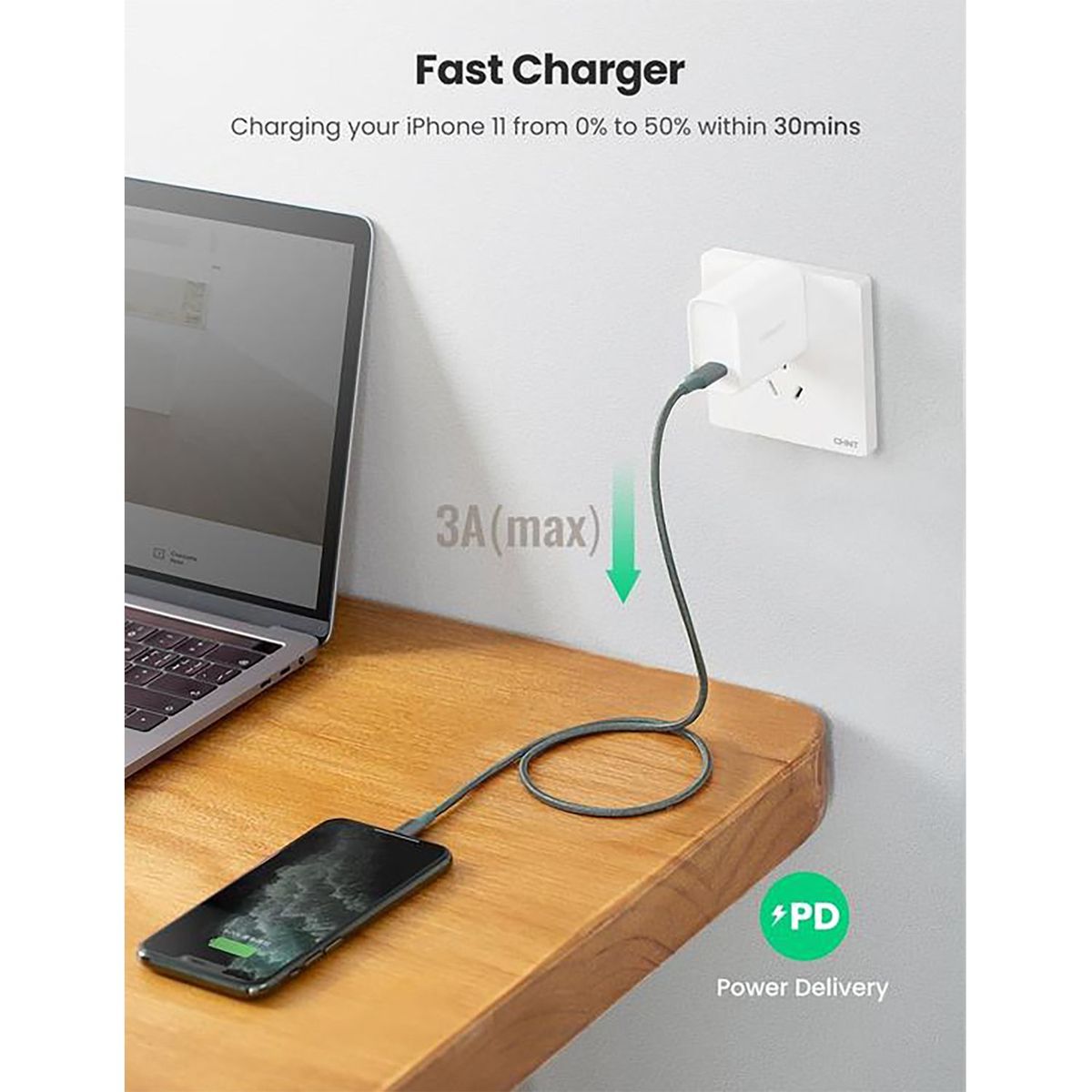 UGREEN - Cable Ugreen USB-C a Lightning (1Mt)