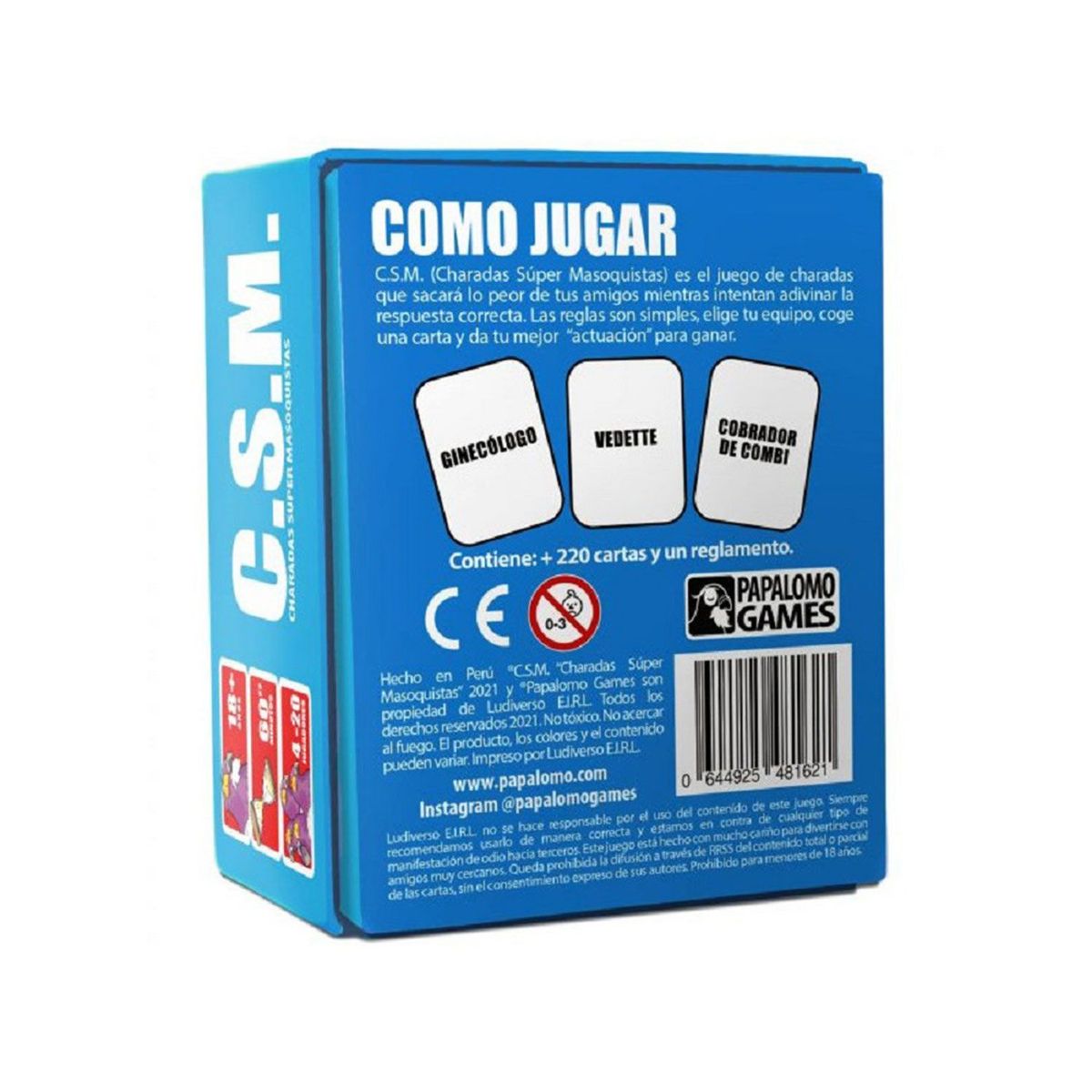 LUDIVERSO - Juego C.S.M. Charadas Super Masoquistas