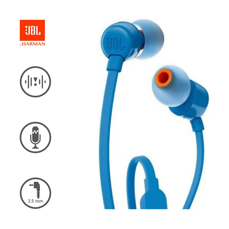 JBL TUNE 110 - In-Ear Headphone With One-Button Remote - Black - Foto 9