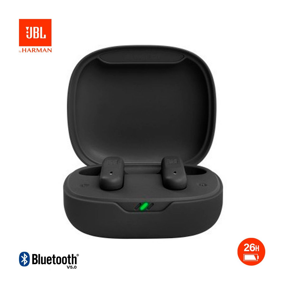 JBL - Auriculares Inalámbricos JBL Wave 300 TWS Deep Bass True Wireless 26 Hrs Negro