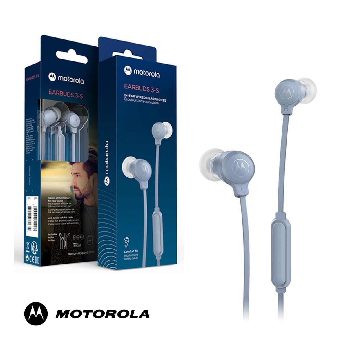 MOTOROLA - Audífonos Motorola IN EAR Wired C-Micro Earbuds 3-S - Azul Motorola